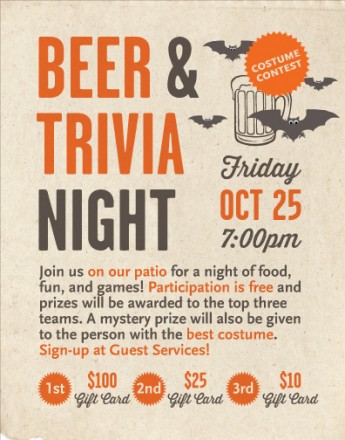 Beer & Trivia Night (Halloween Edition)