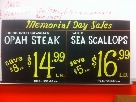 Seafood Chalkboard