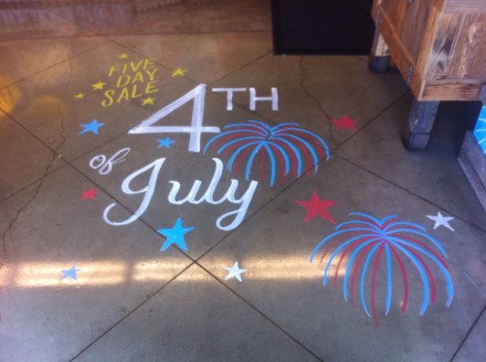 July 4 Floor Chalk