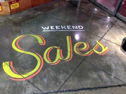 Weekend Sales Floor Chalk